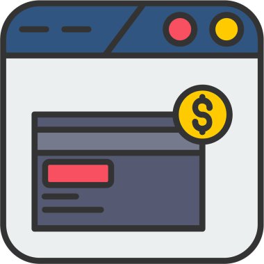 Kredi kartıyla. Basit resimleme