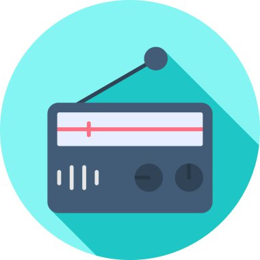 Radyo. Web simgesi basit illüstrasyon