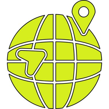 konum haritası pin simgesi - taslak biçimi