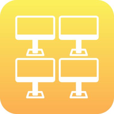 bilgisayar izleme simgesi, vektör illüstrasyonu