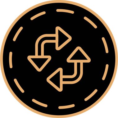 Geri dönüşüm. Web simgesi basit illüstrasyon