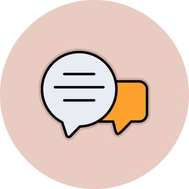 Sohbet simgesi vektör illüstrasyonu