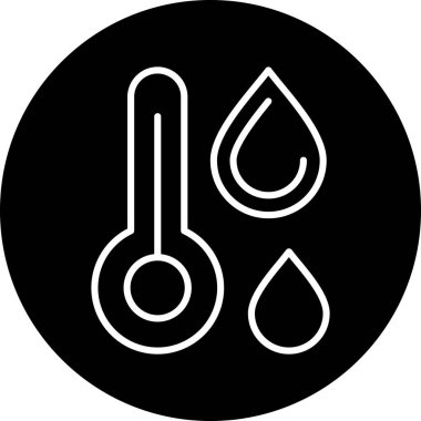 Bir sıcaklık simgesinin vektör illüstrasyonu