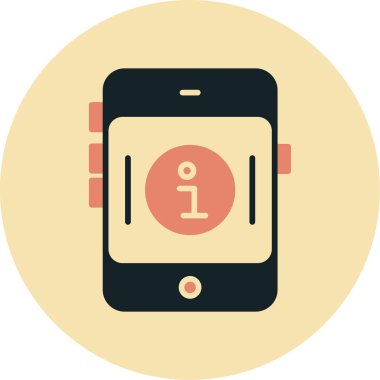 cep telefon düz simgesi, vektör, illüstrasyon