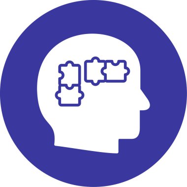 beyin ikonu vektör illüstrasyonu