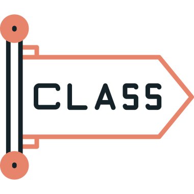 sınıf tahta simgesi, modern vektör illüstrasyon tasarımı