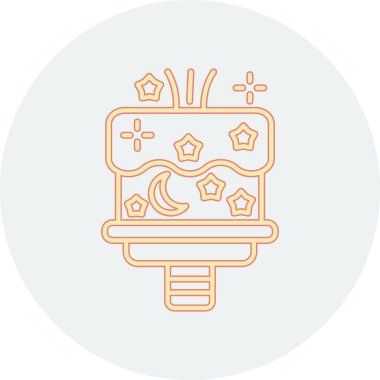 çizgi uydu istasyonu simgesi beyaz arkaplanda izole edildi. uydu simgesi. Radyo anteni ve anten. Renkli taslak konsepti. vektör.