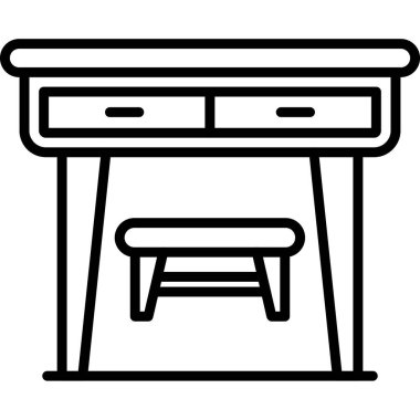 Mobilya ikonu vektörü. özet çizimi.