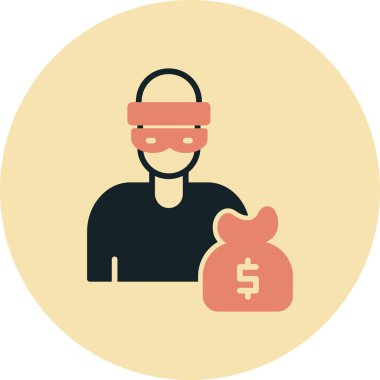 sanal gözlük düz vektör simgesi