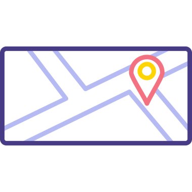 konum pin simgesi vektör illüstrasyonu