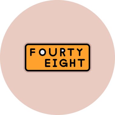 4 numaralı simge vektör illüstrasyonu