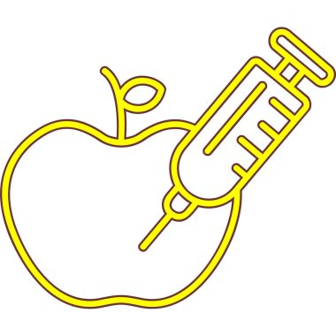 Çatal ve kaşık vektör illüstrasyonlu elma