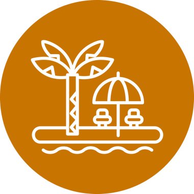 Bir ağaç simgesinin vektör illüstrasyonu