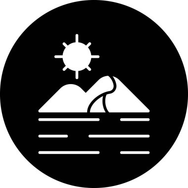 Doğa simgesinin vektör illüstrasyonu