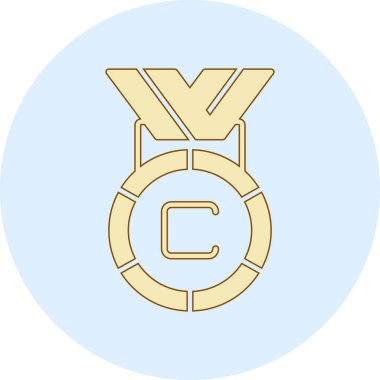 Madalya Web simgesi basit illüstrasyon