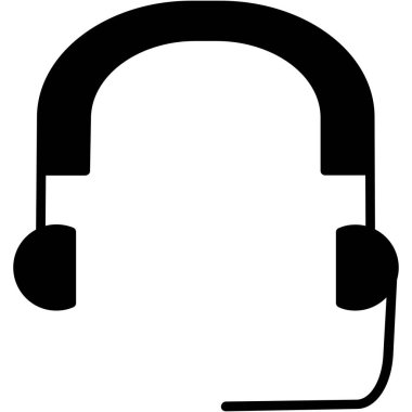 Kulaklık. Web simgesi basit illüstrasyon