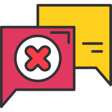 Sembollü konuşma balonu, vektör tasarımı