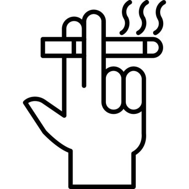 sigara dumanı ikonu vektör illüstrasyonu