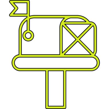 Çizgi film posta kutusunun vektör çizimi