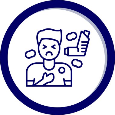 Kolu kırık üzgün bir adam. Basit resimleme