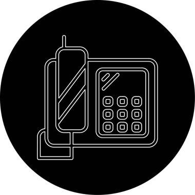 Eşsiz Telefon Vektörü Glyph Simgesi