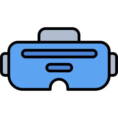 realite vr gözlük simgesi, özet vektörü