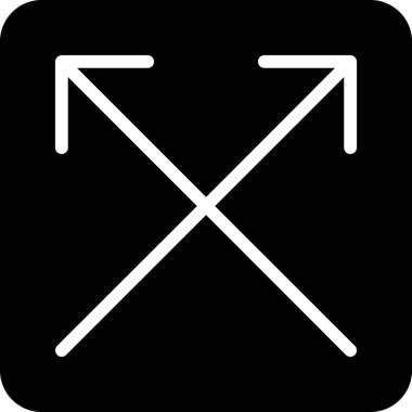 Beyaz arkaplanda izole edilmiş ok simgesi, vektör illüstrasyonu