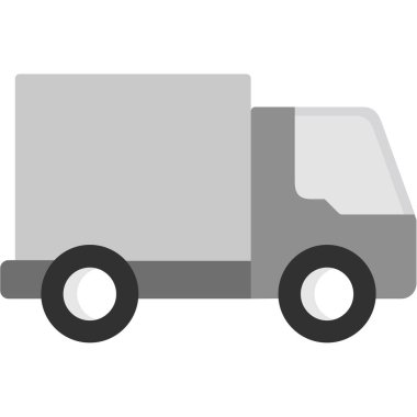 kamyon düz vektör simgesi