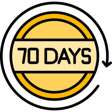 bir numaralı gün simgesi, ana hat vektörü