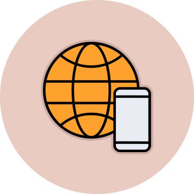 Akıllı telefon. Web simgesi basit illüstrasyon