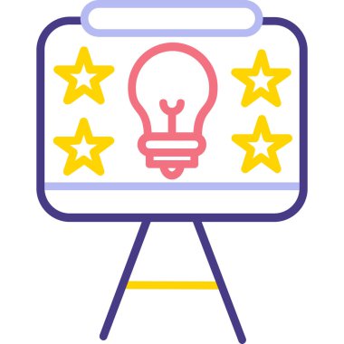 Bir fikrim var. Web simgesi basit illüstrasyon