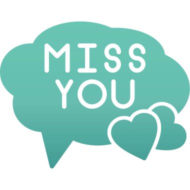 Mesajı kaçırıyorsun. Konuşma balonu. Aşk mesajı. düz vektör illüstrasyonu