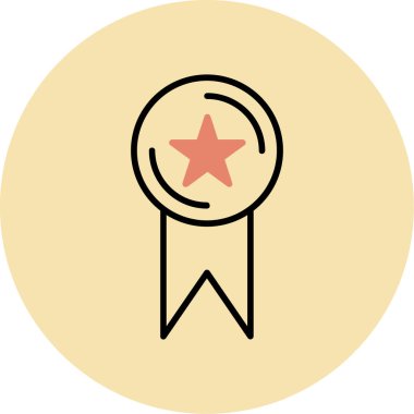 Rozet. Web simgesi basit illüstrasyon