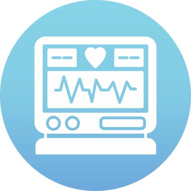 Kardiyogram ikonu. vektör illüstrasyonu