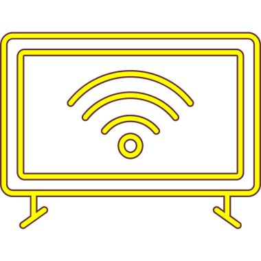 Kablosuz ağ simgesi. Web için wifi vektör simgelerinin özet çizimi