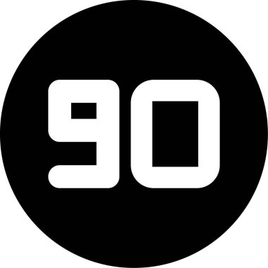 Beyaz arkaplanda 9s 9 modern simge