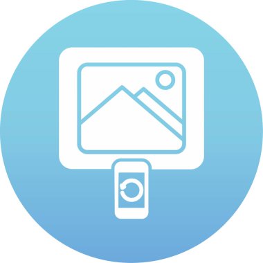 Yuvarlak vektör simgesine sahip eşsiz telefon