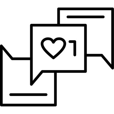 Sohbet simgesi, vektör çizimi