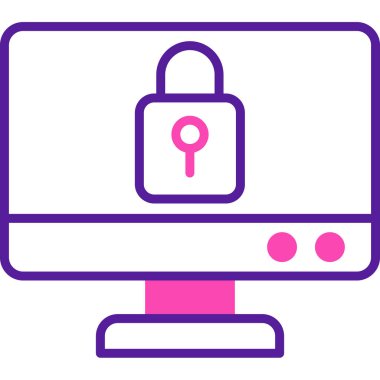 Bilgisayar. Web simgesi basit illüstrasyon