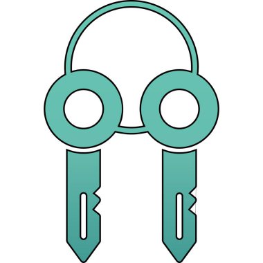 Çizgi film kapı simgesinin vektör illüstrasyonu