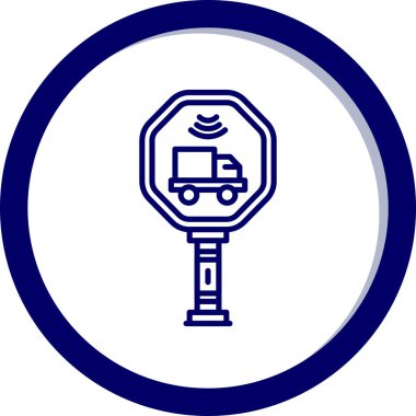 Bir kamyon simgesinin vektör çizimi