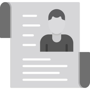 Kağıt belge vektör simgesine sahip adam.