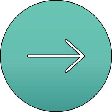 Benzersiz ok vektör çizgisi simgesi