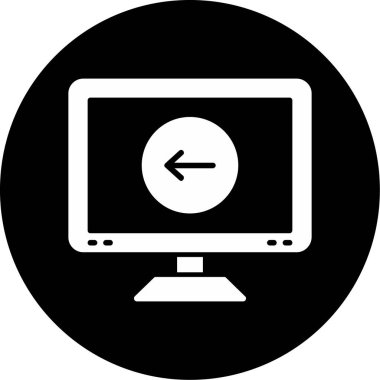 Önceki ağ simgesi, vektör illüstrasyonu