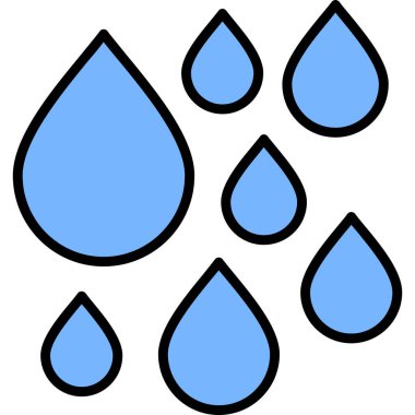 Yağmur damlaları. Web simgesi