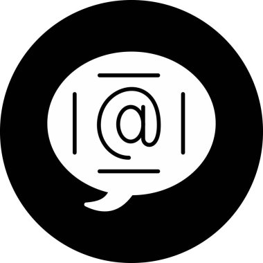 Sohbet ileti simgesi, vektör illüstrasyonu