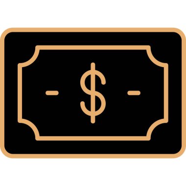 Dolar işareti vektör simgesi