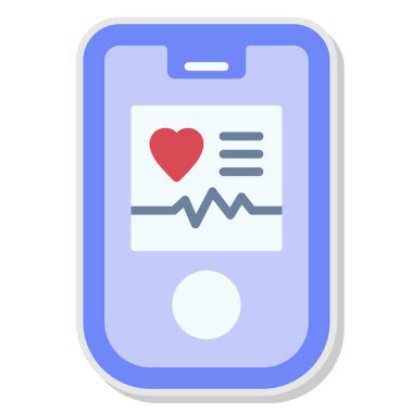 kalp kardiyogram simgesi, vektör biçimi