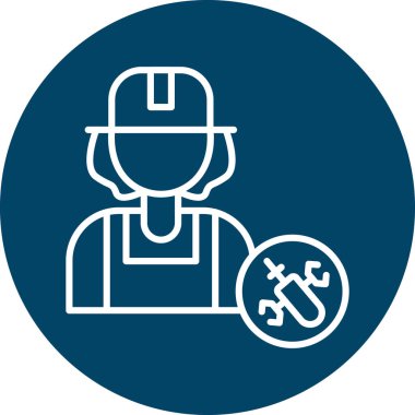 İnşaat mühendisinin vektör illüstrasyonu