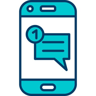 Cep telefonu. Web simgesi basit illüstrasyon